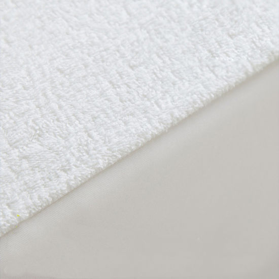 光滑无噪音棉质毛圈床垫保护套适合 18 英寸深